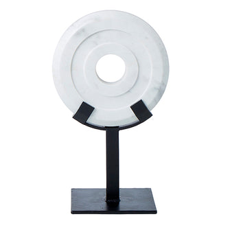 Marble and Metal Sculpture on Stand