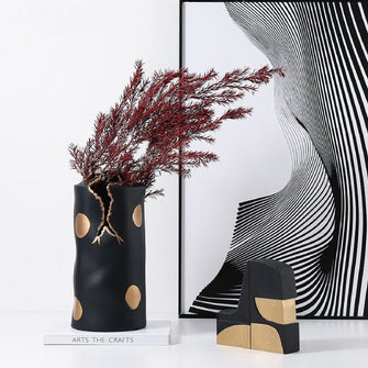 Luxury Cracked Ceramic Vase - Zibbo