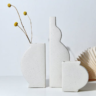 Sand Glazed Ceramic Vase Set - Zibbo