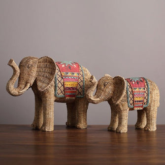Woven Pattern Elephant Sculpture - Zibbo